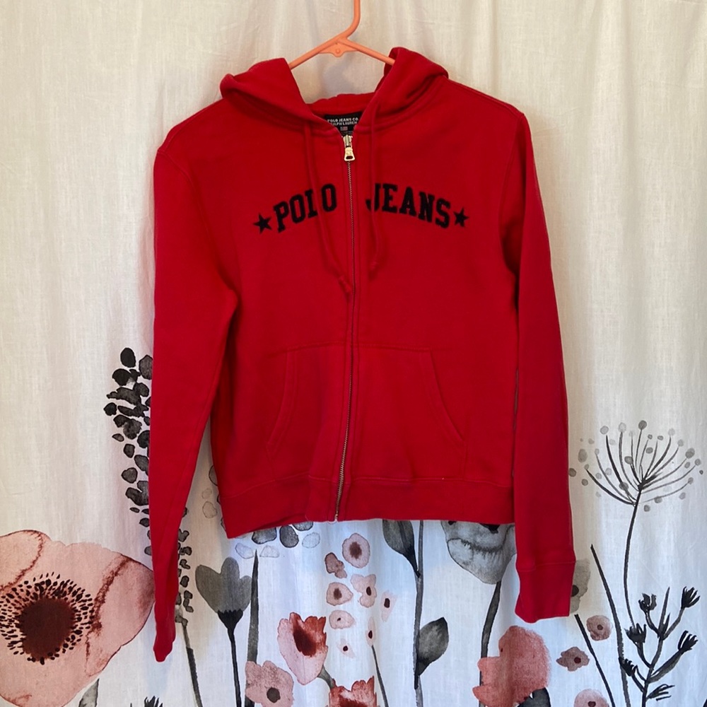 Polo hoodie zip up